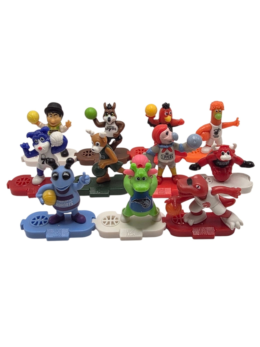 Set Of 11 Kinder Joy Surprise NBA Basketball Team Mascot Mini Toy Set
